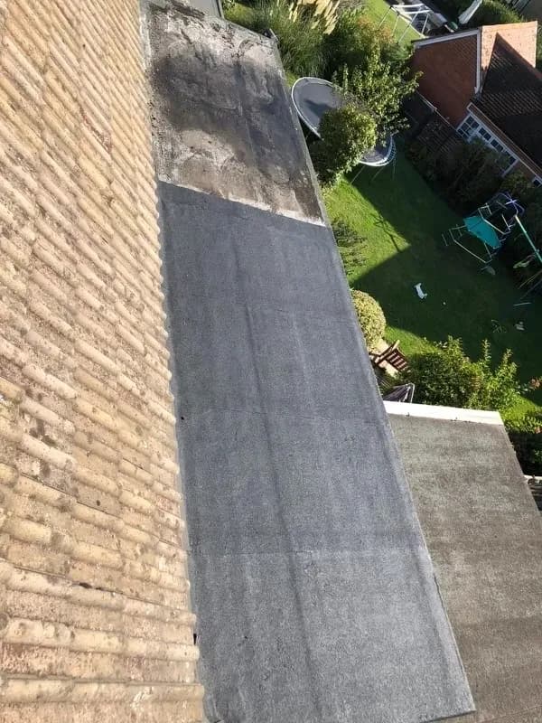 Completed mineral felt flat roof